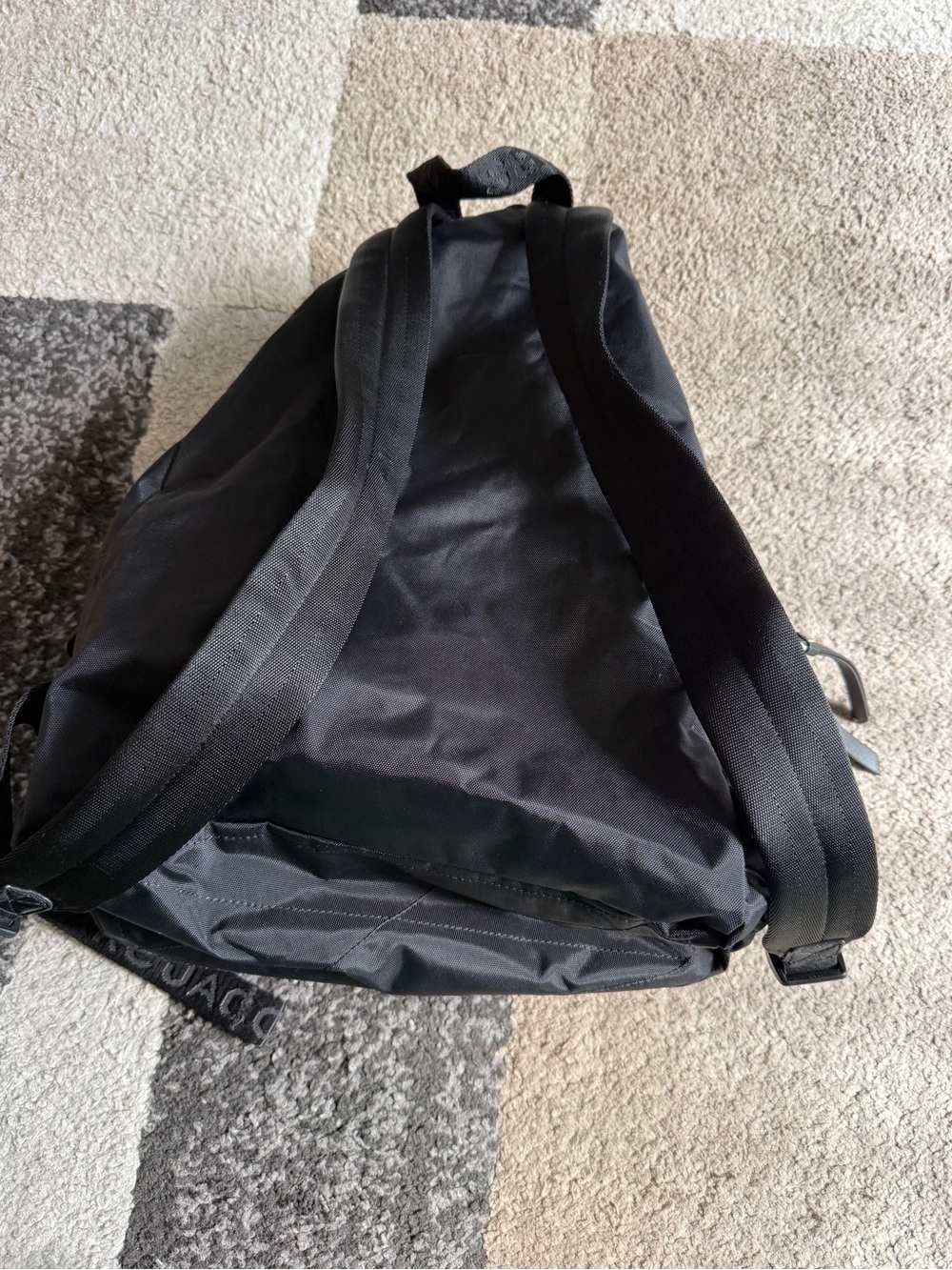 Marc Jacobs Black Suspira Nylon white Logo-Font Backpack - Picture 3 of 5